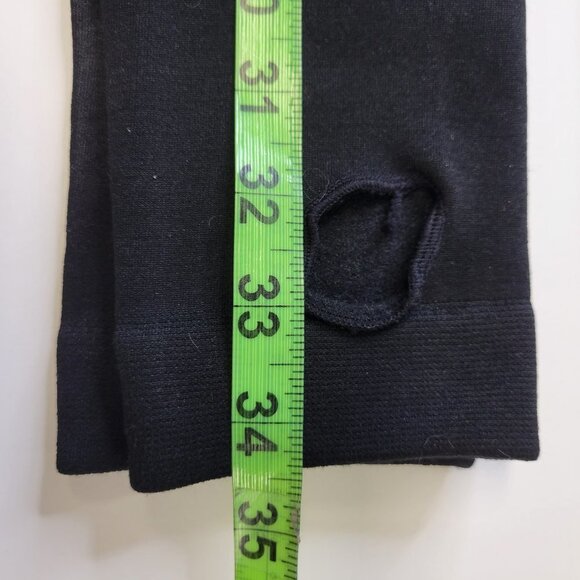 FOOTLESS Tights Black Leggings with Holes - One Size - Picture 6 of 9